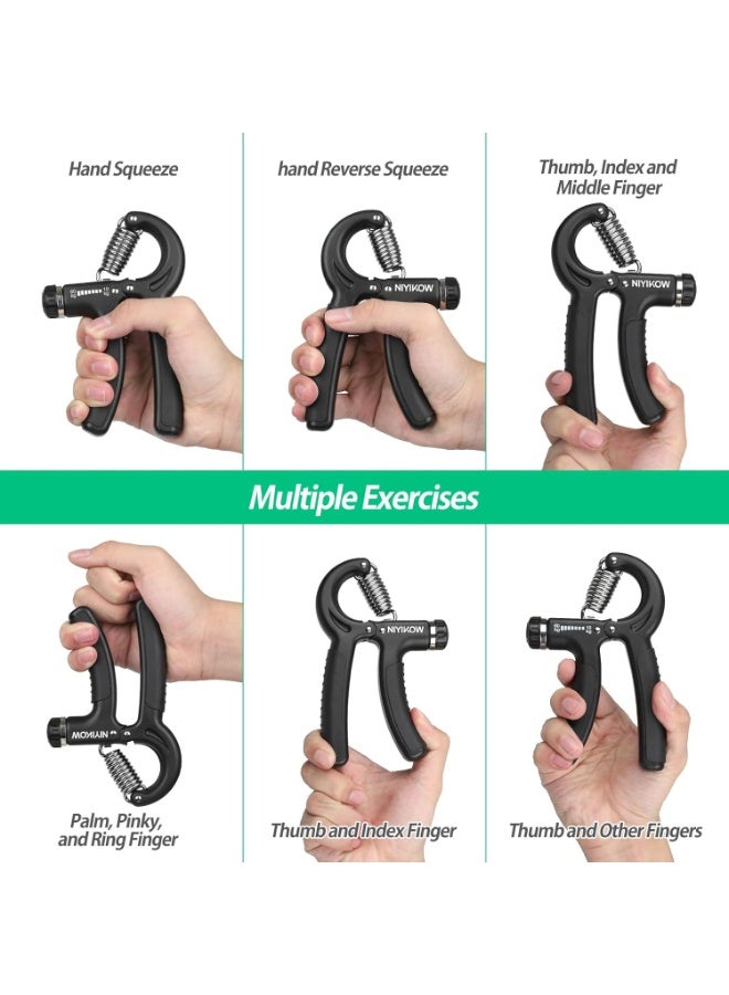Adjustable Hand Grip Strength Trainer 10–60kg (22–132lbs) – Forearm & Finger Strengthener for Athletes, Musicians, Fitness Training & Hand Rehabilitation, Assorted Colors - Image 4