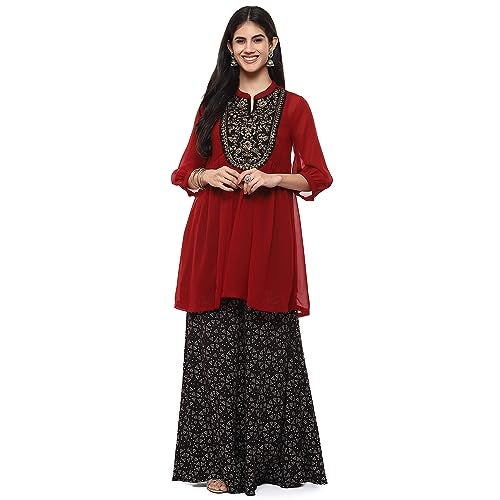 BIBA Women Polyester SOLID FLARED MIX AND MATCH(PANT SET2196_RUST RED_38) - Image 1