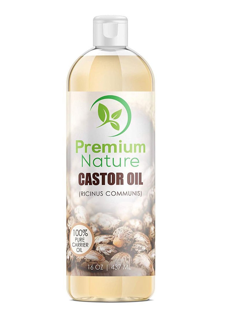 Premium Nature Castor Oil Pure Carrier Oil - Cold Pressed Castor Oil for Essential Oils Mixing Natural Skin Moisturizer Body & Face, Eyelash Caster Oil, Eyelashes Eyebrows Lash & Hair Growth Serum (4 oz)
