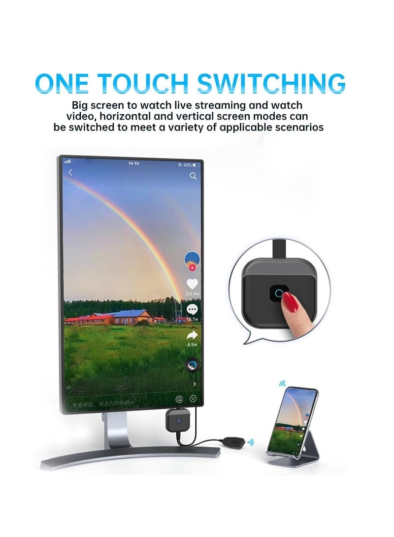 Wireless HDMI Display Dongle Adapter 4K HDMI Streaming TV Screen Mirroring Adapter with 2.4G 5G WiFi Dual Band Stable Connectivity TV Display Dongle Adapter for Android for iOS - Image 4