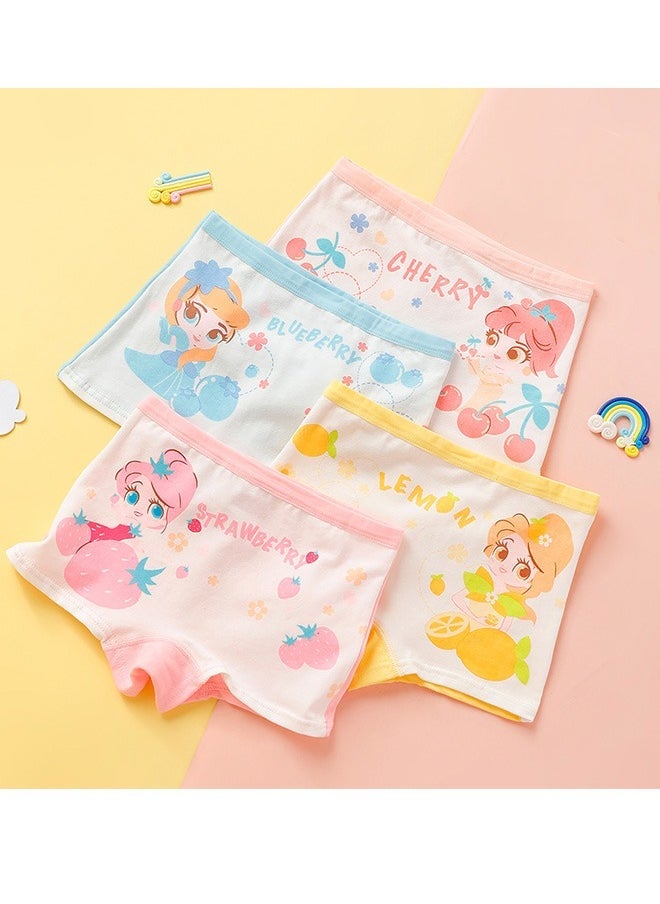 ZVEV 4 قطع ملابس داخلية للأطفال مع حزام خفيف مريح للفتيات، سراويل داخلية قابلة للتنفس وناعمة مع حزام خفيف مرن للسيدات الصغيرات - Image 3