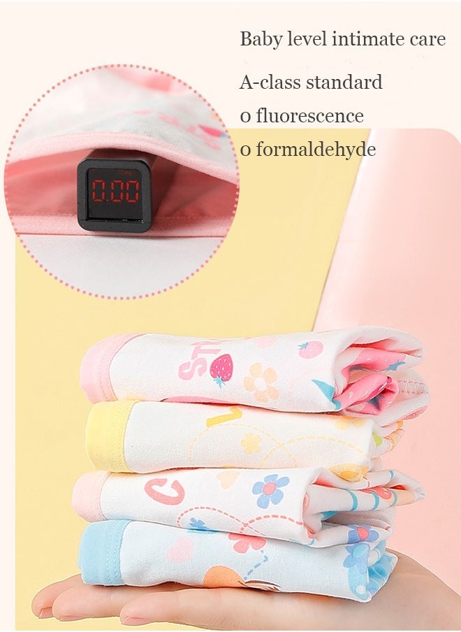 ZVEV 4 قطع ملابس داخلية للأطفال مع حزام خفيف مريح للفتيات، سراويل داخلية قابلة للتنفس وناعمة مع حزام خفيف مرن للسيدات الصغيرات - Image 5