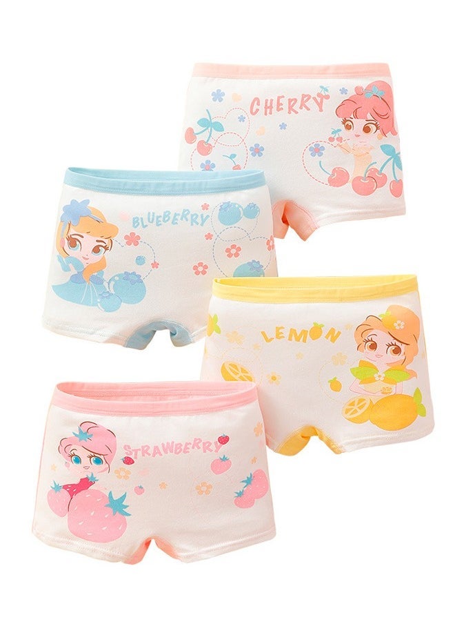 ZVEV 4 قطع ملابس داخلية للأطفال مع حزام خفيف مريح للفتيات، سراويل داخلية قابلة للتنفس وناعمة مع حزام خفيف مرن للسيدات الصغيرات - Image 1
