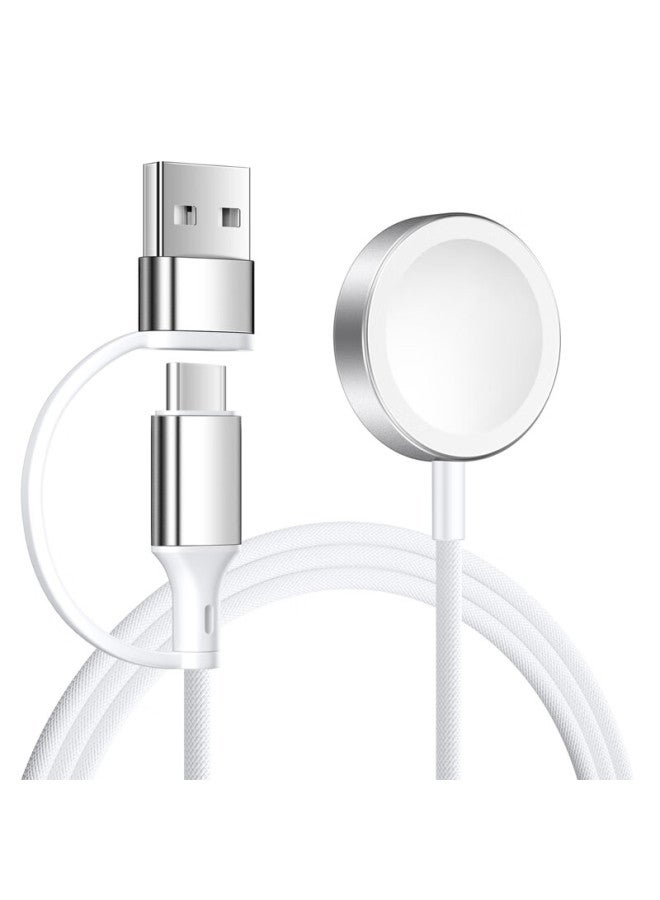 Bho Apple Watch Charger Magnetic Fast Charging Cable For Iwatch S10/s9/s8/s7/s6/ultra2/se Two-in-one Quick Charge Cable - Image 1