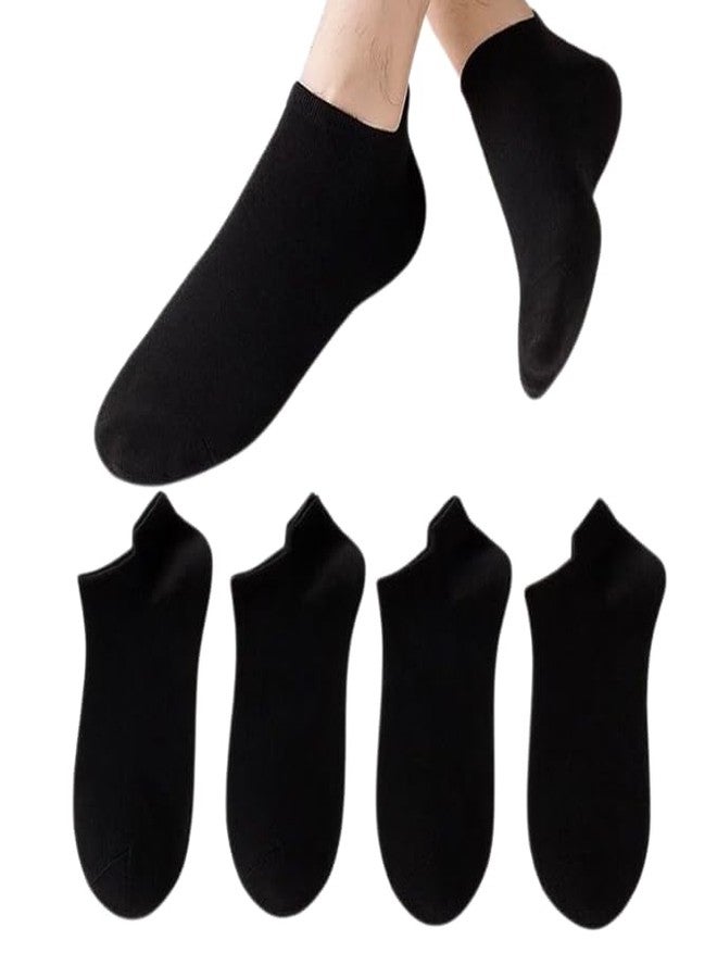 TWCY black Ankle Length Socks For Men And Women Free Size | Made With Cotton Breathable, Anti Odour & Moisture Absorbent Combed Cotton Unisex Cute Design (black[4]) - Image 1