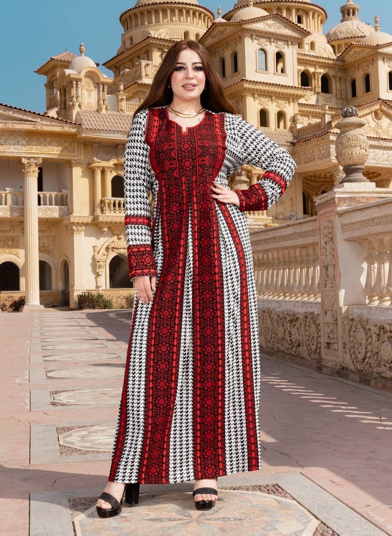 Brides Embroidered Saudi galabiya - Image 1