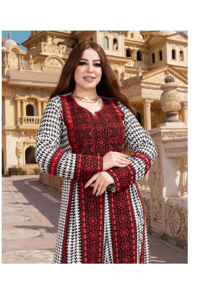 Brides Embroidered Saudi galabiya - Image 3