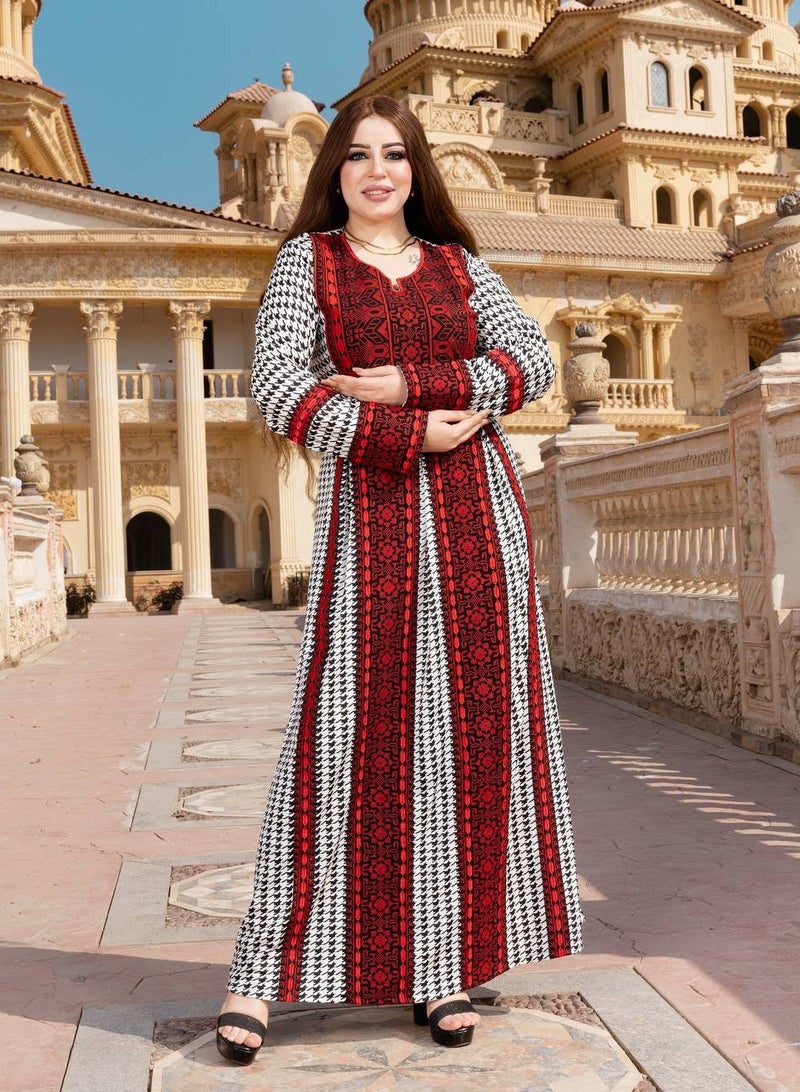 Brides Embroidered Saudi galabiya - Image 5