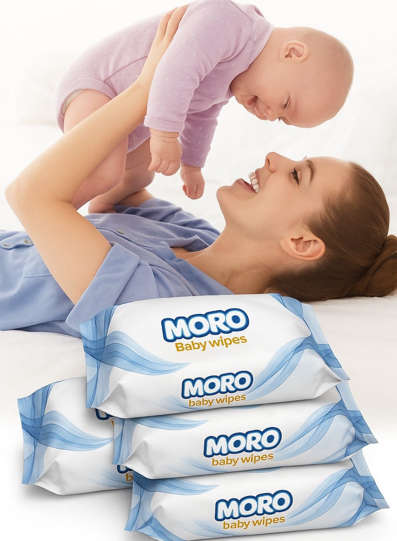 Moro Unscented Wet Wipes 420 Wipes (3 Pack Bag) - Image 1