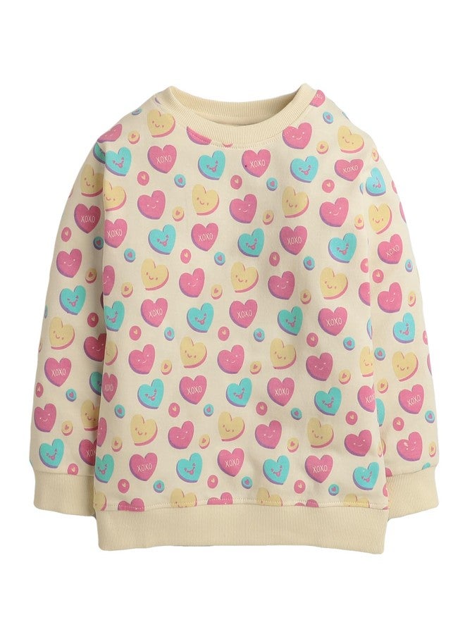 BUMZEE Beige Girls Full Sleeves Cotton Sweatshirt Age - 18-24 Months (Peb9699E-bge) - Image 1