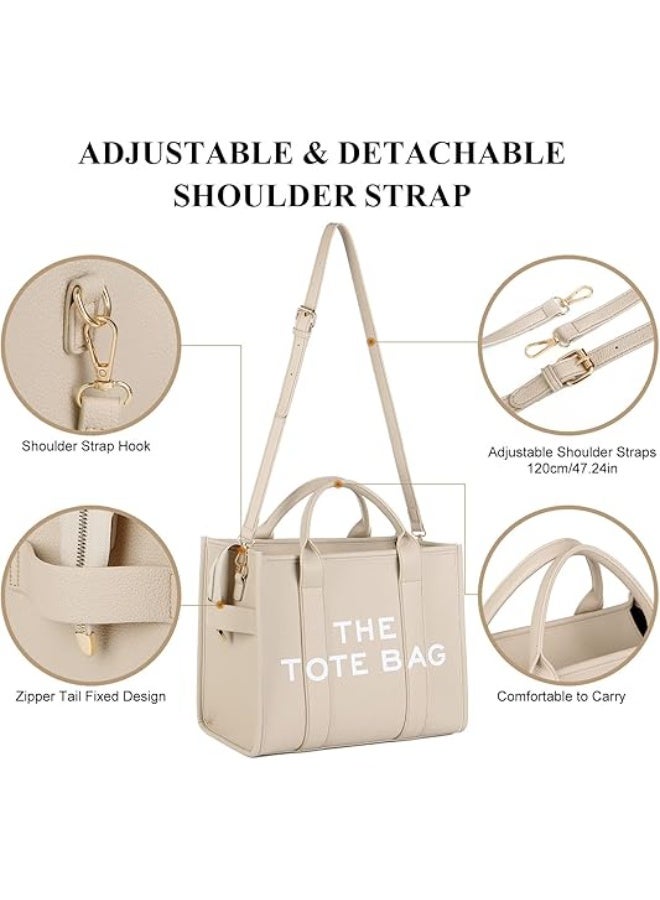 Large Leather Tote Bag for Women with Stylish Design, Elegant Handbag with Top Handle and Adjustable Crossbody Strap, Versatile Shoulder Bag Perfect for Travel, Work, and Shopping, Luxurious Design Combining Elegance and Practicality – Large Women’s Leather Bag - Image 5