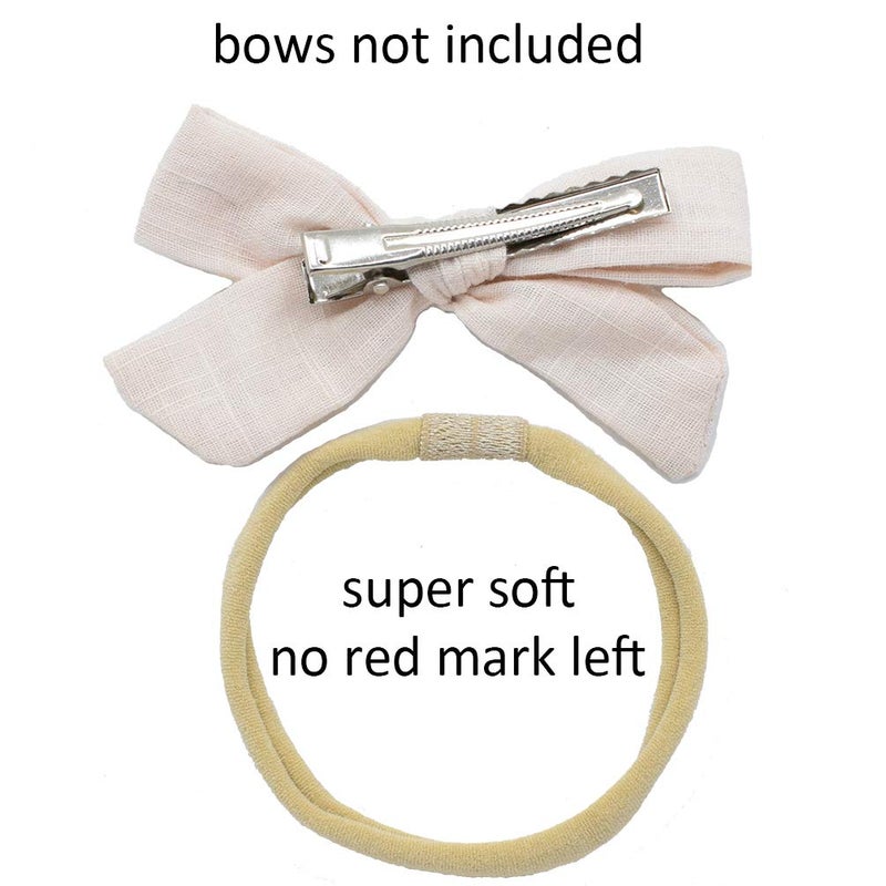 catin Super Soft Nude Interchangeable Nylon Headbands for Newborn Baby Kids, High Stretchy, 15pcs for DIY Crafts - Image 3
