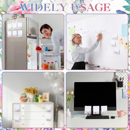 Chiisong 12 Pads Wildflower Sticky Notes Flower Sticky Notes 3 x 4 Inches Floral Notepad Cute Summer Adhesive Memo Reminder Floral Memo Pads Flower Notepads for Women Journal Office Spring Gifts - Image 5