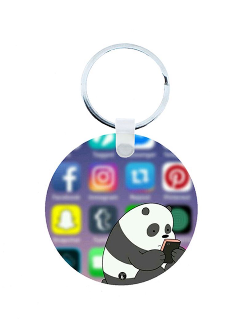 RKN Panda Wooden Keychain