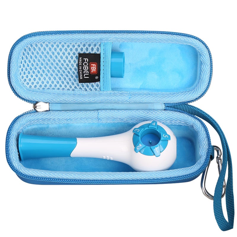 EVA Hard Carrying Case Compatible with The BreatherHETARU Natural Breathing Exercise Device HandHeld Inspiratory Expiratory Muscle Trainer Blue Case Only