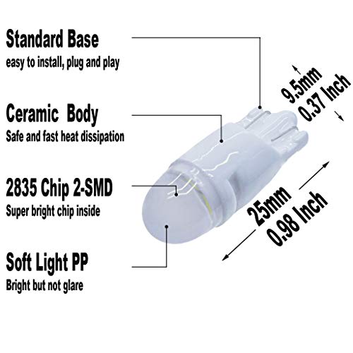 Yoper White Interior LED Light Package Kit Compatible with Ford F-150 1997-2014 F-250 F-350 F-450 F-55 2000-2014 Replacement Bulbs 12pcs - Image 3