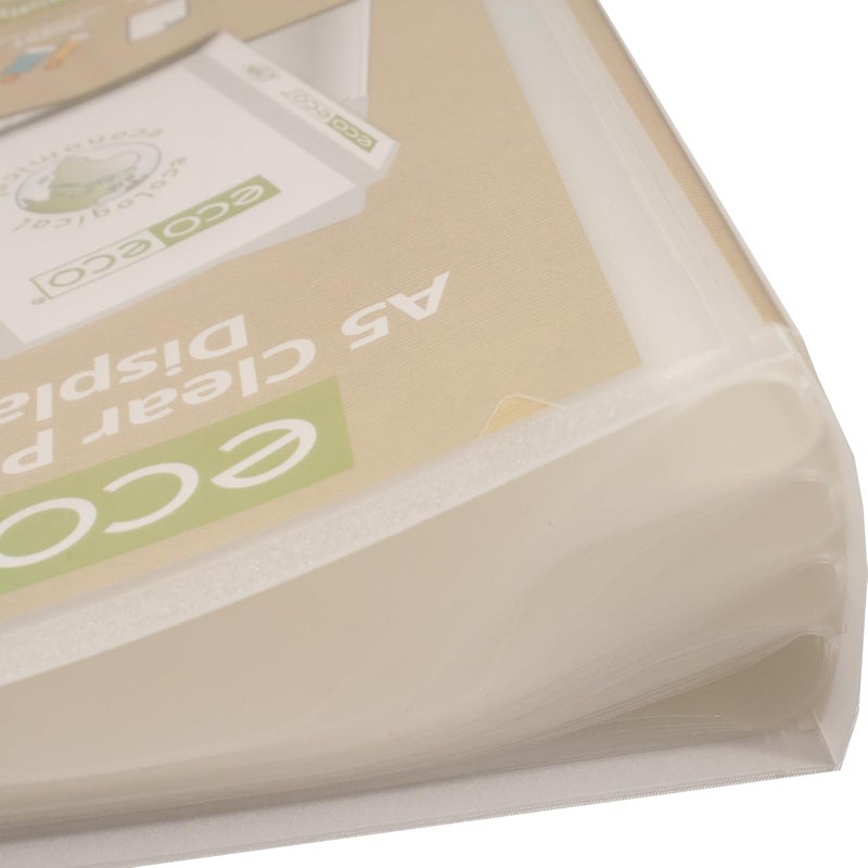 eco149 A5 50% Recycled 80 Pocket Clear Presentation Book with Plastic Sleeves - Image 3