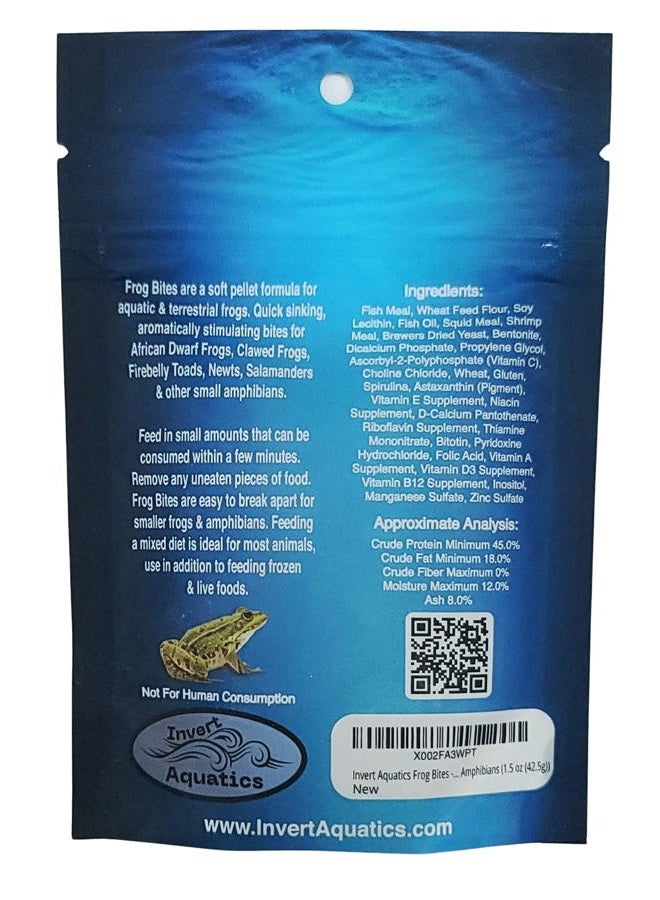 Invert Aquatics Frog Bites - Moist Pellet Sinking Diet for Frogs & Small Amphibians (1.5 oz (42.5g)) - Image 3