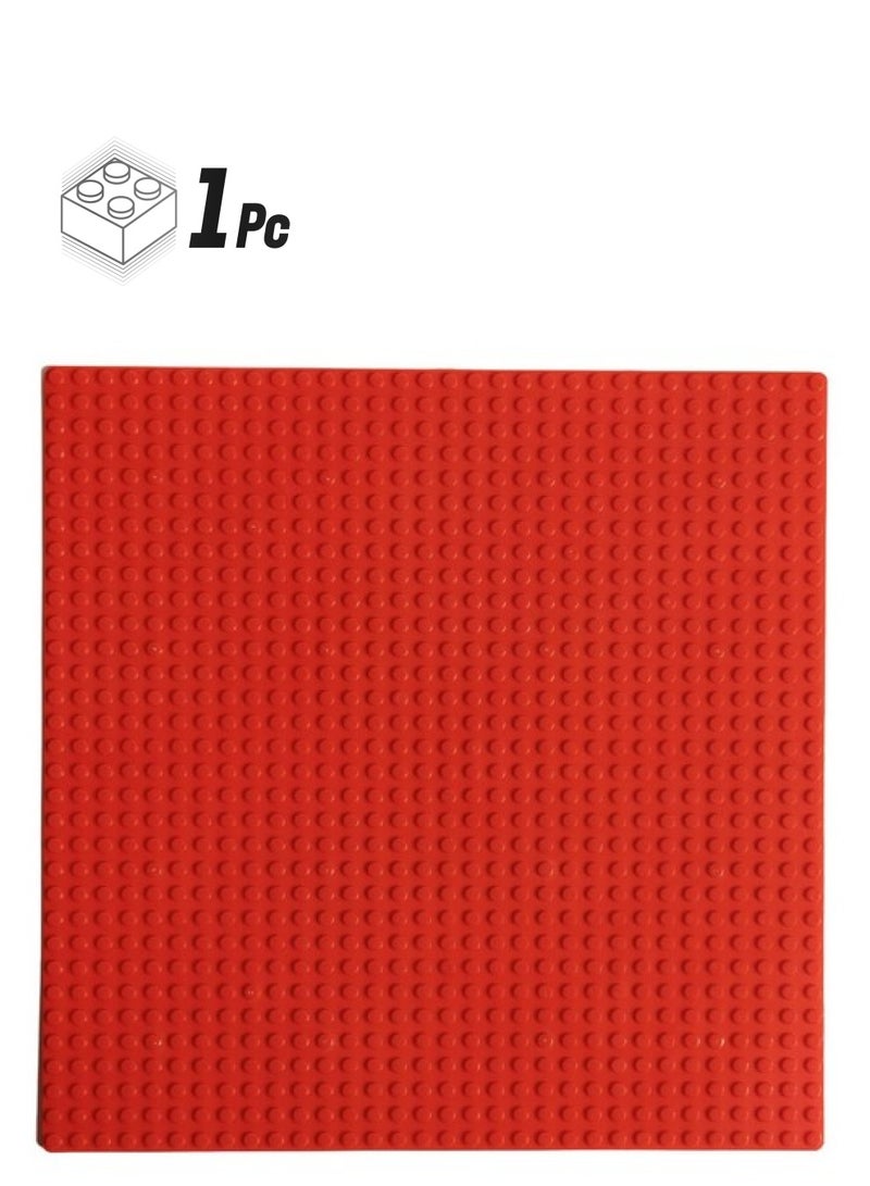 EduToys Base Plate Board RED 10" x 10" (32 x 32 pegs) for Building Blocks Bricks Compatible with All Brands - Edu Toys - Image 1