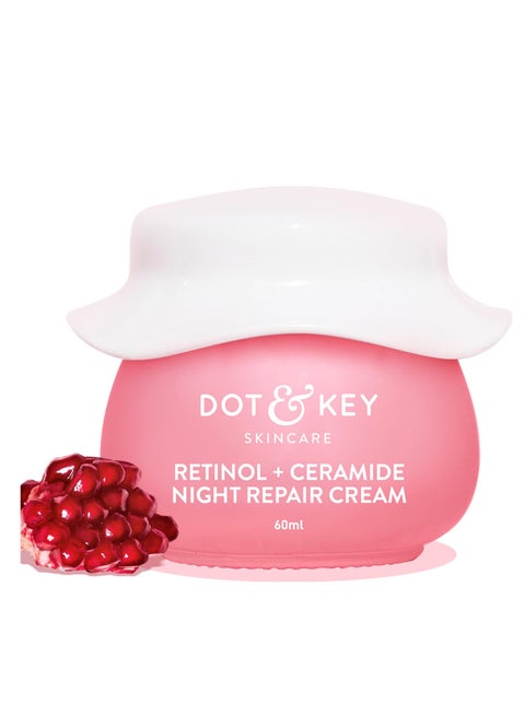 Night Reset Retinol + Ceramide Night Cream | Anti Aging Cream For Face | Reduces Fine Lines & Wrinkles Lift Face Moisturizer With Hyaluronic Acid And Ceramides | 60ml