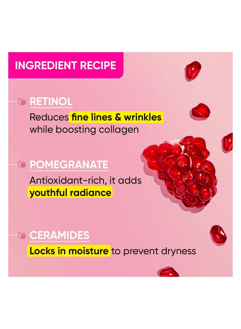 Night Reset Retinol + Ceramide Night Cream | Anti Aging Cream For Face | Reduces Fine Lines & Wrinkles Lift Face Moisturizer With Hyaluronic Acid And Ceramides | 60ml