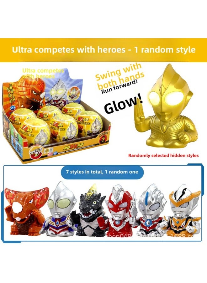 Generic - Children's Genuine Superman Egg Light-emitting Sound Racing Egg Special Empty Machine Egg Twisting Machine Selo One-piece Delivery-Color:Ott Luminous Hero [6 Models In The Whole Box Are Not Repeated]] - Image 1