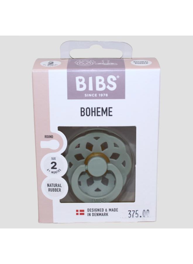 BIBS Pacifier Boheme – 1 Pack (Latex, Size 1, Sage)  - Image 2