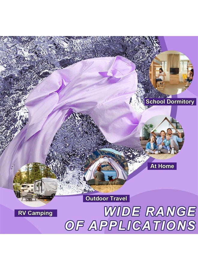 غسالة صغيرة، غسالة محمولة قابلة للطي، سعة كبيرة 11 لتر، غسالة غسيل صغيرة قابلة للطي للشقة، السفر، السيارة الترفيهية، الملابس الداخلية، الجوارب، ملابس الأطفال، أرجواني - Image 4