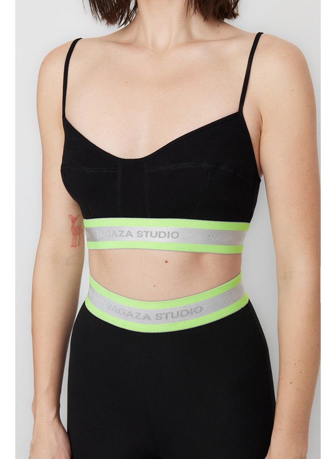 trendyol X Sagaza Studio Black Elastic Detailed Bustier TCLSS23BS00008  - Image 5
