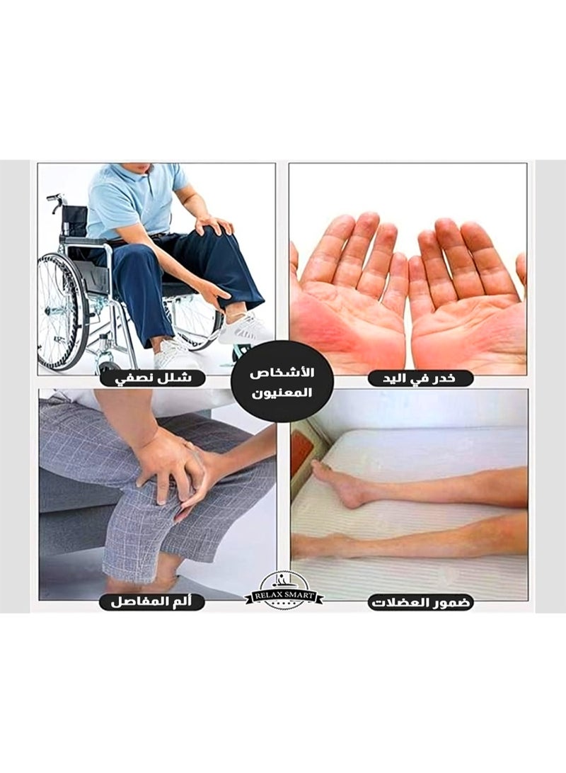 ريلاكس سمارت دراجة ريلاكس سمارت المحمولة متعددة الاستخدامات لتدريب الذراعين والساقين مع شاشة LCD - جهاز دواسة تمارين صغير للمنزل والمكتب وإعادة التأهيل - Image 4