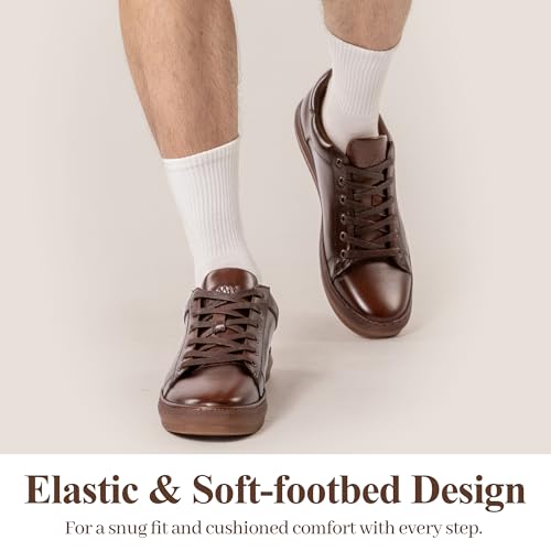Arkbird Mens Casual Shoes Leather Fashion Sneakers Business Casual Dress Sneakers Lace-up Oxford Shoe for Men - Image 5