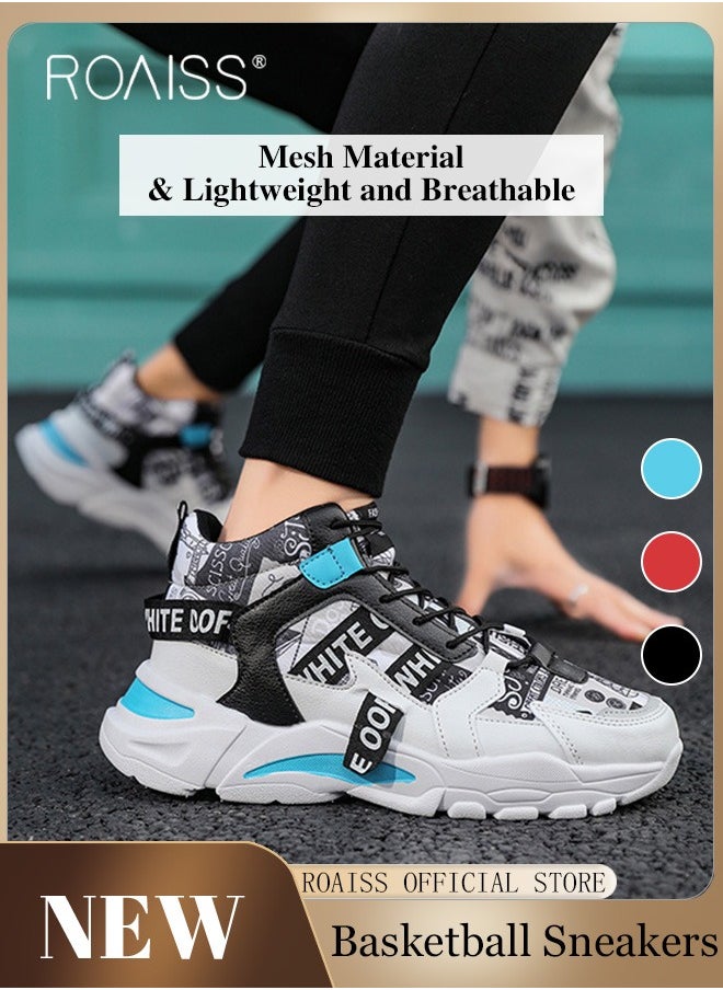 Stylish Men's Colour Block Lace-up Platform Shoes - Black, Height-Boosting, Breathable, Comfortable, Versatile - Ideal for Casual Outings and Daily Wear Colorblock Sneakers