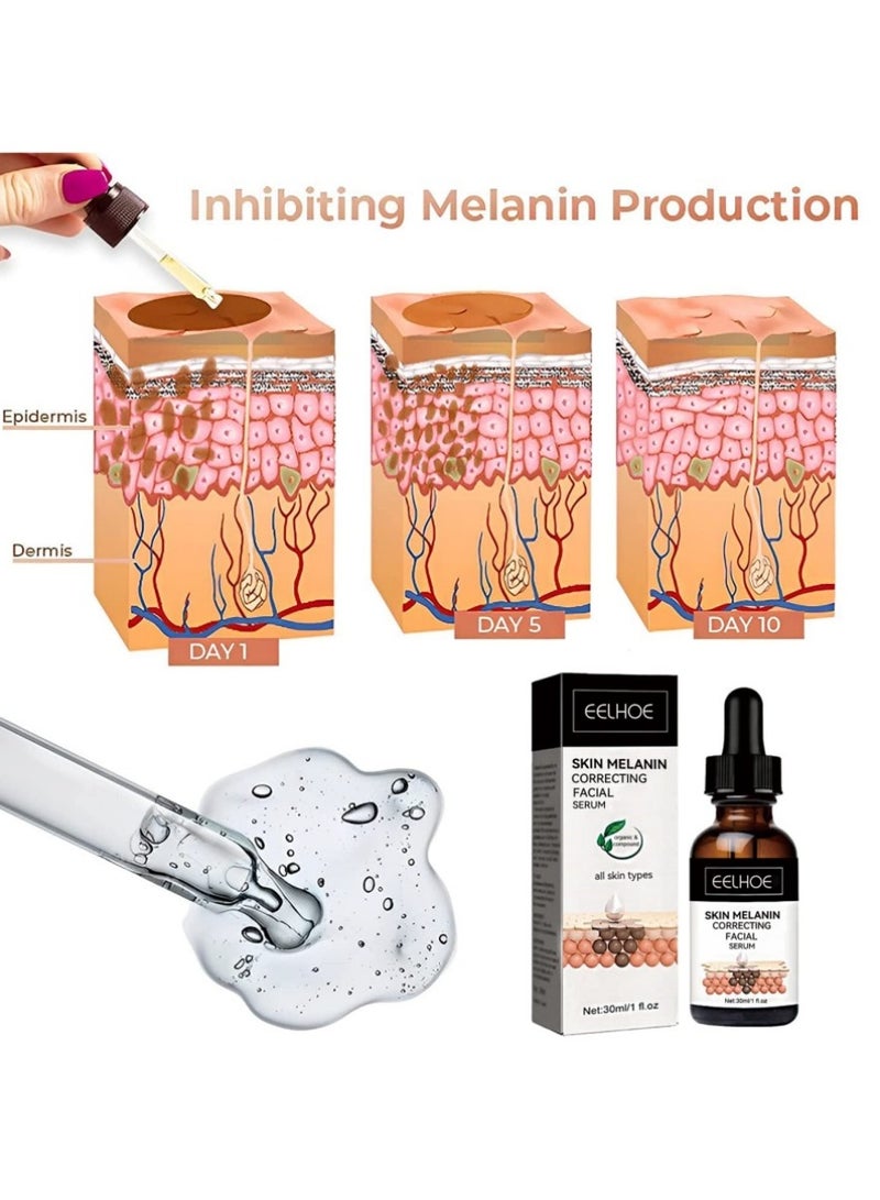 EELHOE Melanin Correcting Facial Serum: Dark Spot Correcting Glow Serum, Gentle and Non-Irritating for All Skin Areas - Image 3