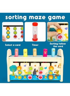 Generic Montessori Toys Wooden Hammering Pounding with Xylophone Toddlers Learning Developmental Activity Game Birthday Gifts for Boys Girls Age 1 2 3 4  - Image 3