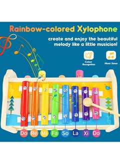 Generic Montessori Toys Wooden Hammering Pounding with Xylophone Toddlers Learning Developmental Activity Game Birthday Gifts for Boys Girls Age 1 2 3 4  - Image 4