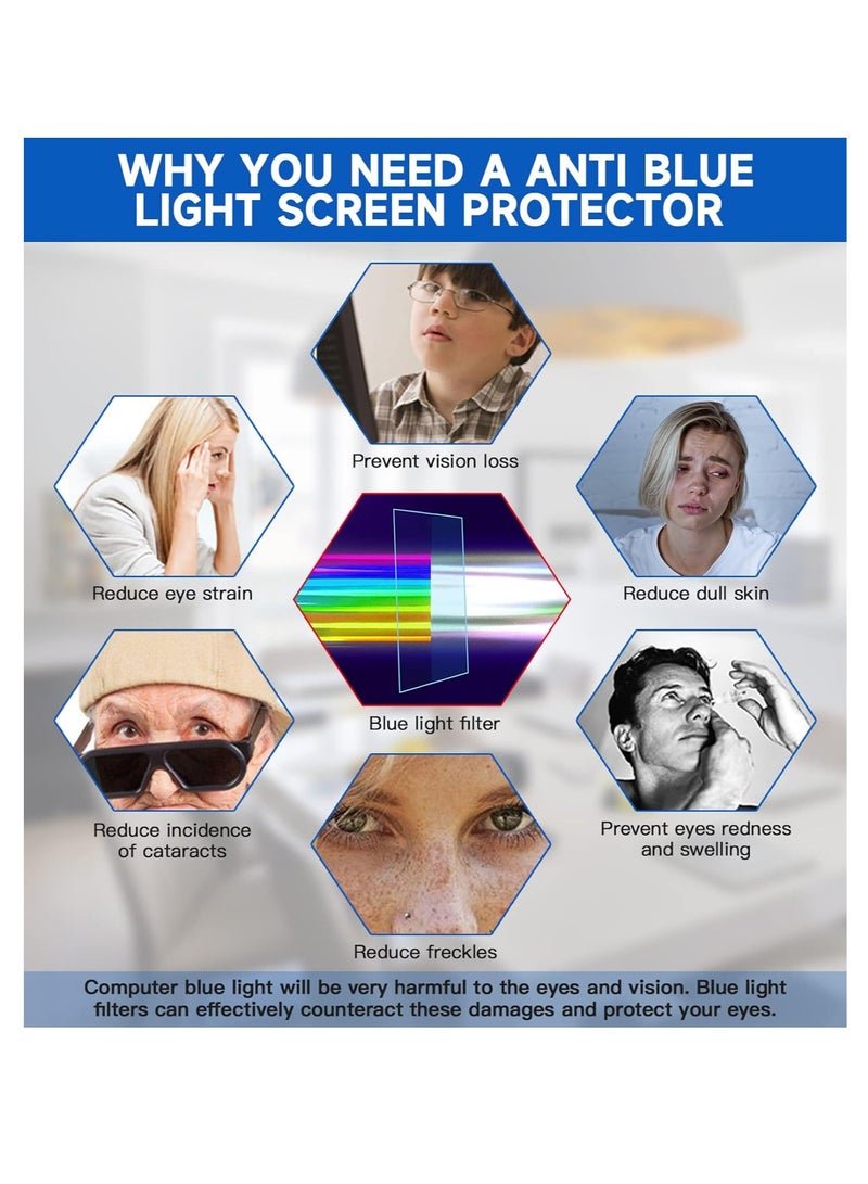 15.6 inch (1920x1080P) Laptop Blue Light Screen Protector, Eye Protection Anti-Scratch and Anti-Glare Screens for Laptops 15.6 inch with 16:9 Aspect Ratio - Image 2
