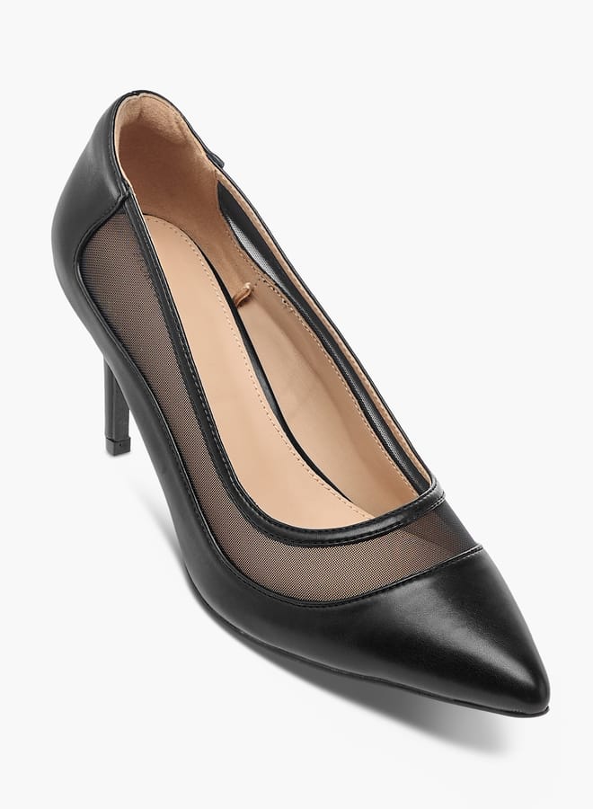 Flora Bella By Shoexpress Women Textured Slip-On Pumps with Stiletto Heels  - Image 2