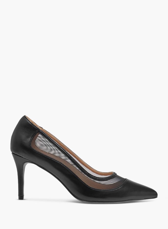 Flora Bella By Shoexpress Women Textured Slip-On Pumps with Stiletto Heels  - Image 3