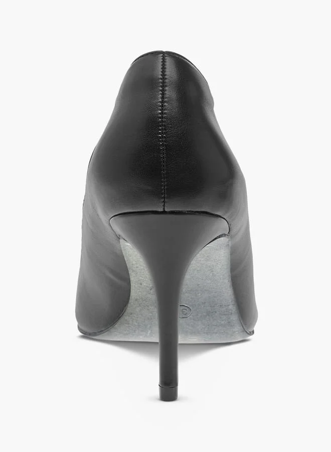 Flora Bella By Shoexpress Women Textured Slip-On Pumps with Stiletto Heels