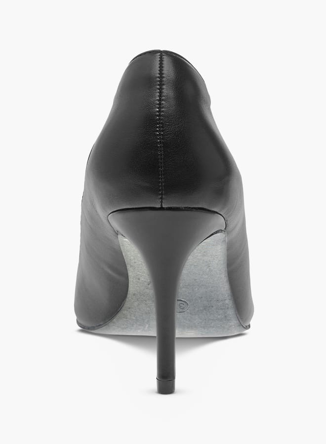 Flora Bella By Shoexpress Women Textured Slip-On Pumps with Stiletto Heels  - Image 5