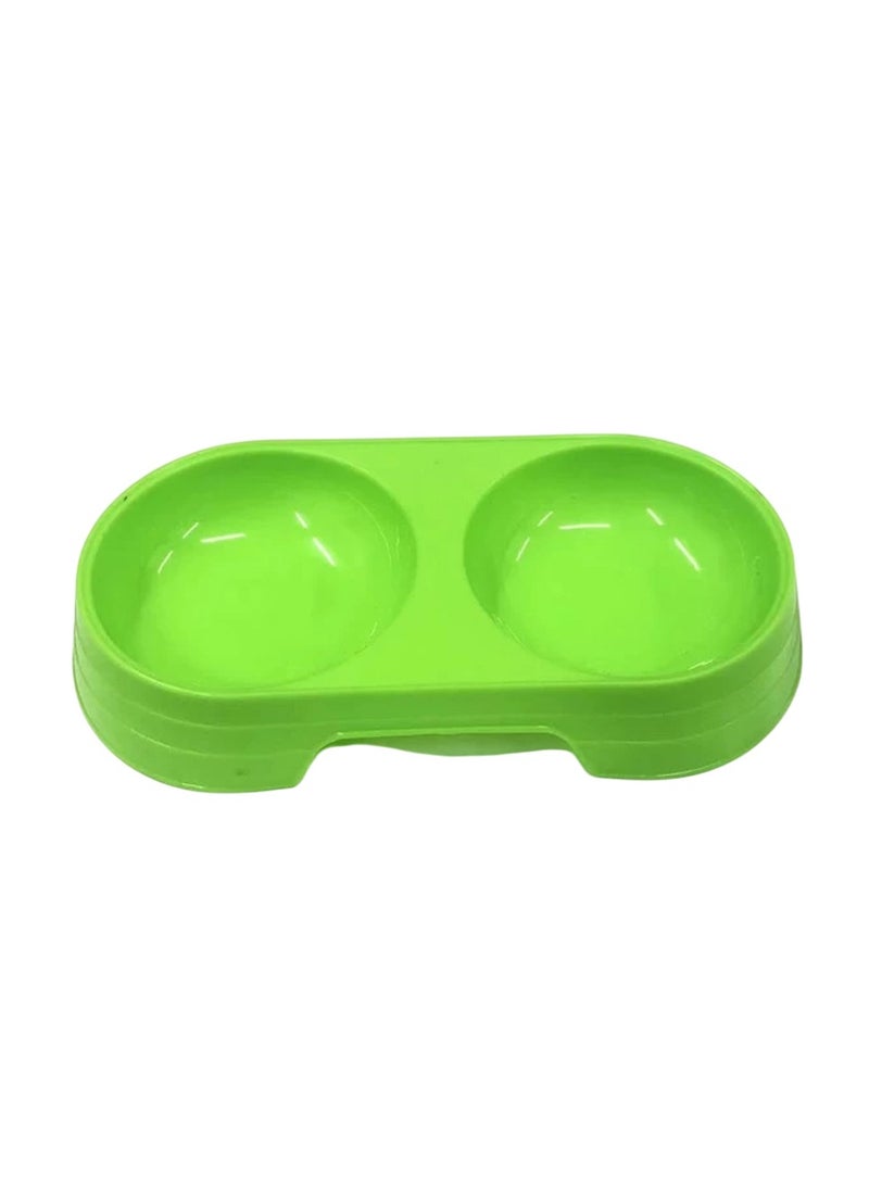 Double-Eye Plastic Bowl for Pets - Food and Water Serving, Durable & Easy to Clean - Image 1