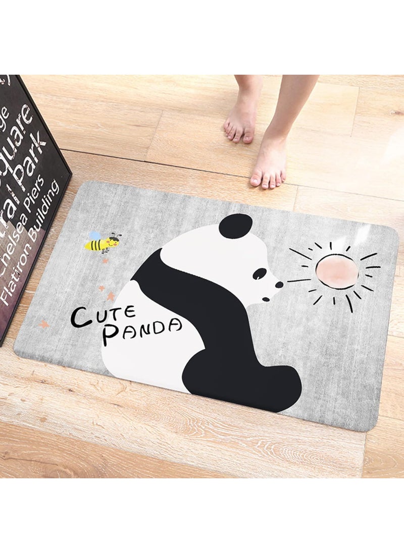 Krishn Kunj Krishn Kunj Bathroom Mat QuickDrying Water Absorbing Bathroom Mat Non Slip Floor Mat Floor Mat Bath Mat Carpet Bathroom Doormat Panda Mat Pack of 4 