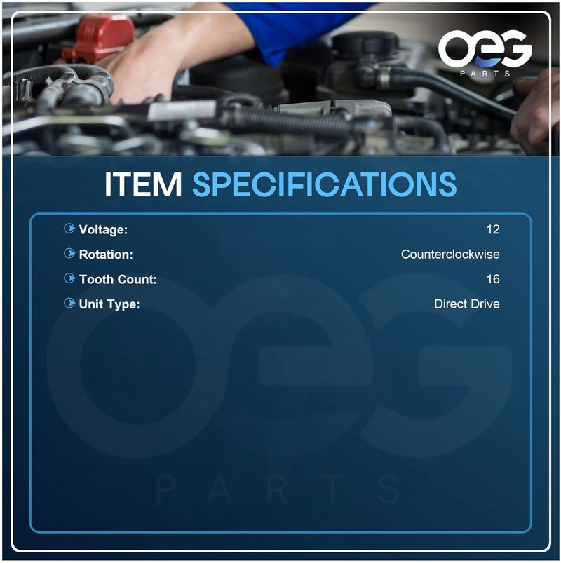 Parts Player OEG Parts New Starter Compatible with Briggs & Stratton 1972-2002 7HP-18HP Engines 390838, 391423, 392749, 394805, 491766, 497594, 497595, 693054, SBS0001, 41022003, 41022003R, 41022052 - Image 3