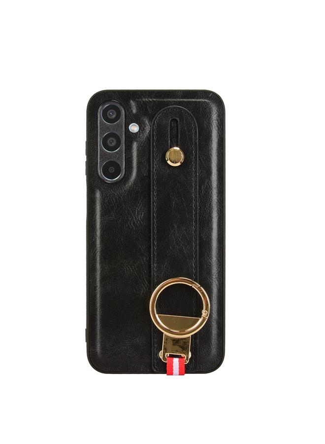 اس-توب جراب خلفي من الجلد لهاتف Samsung Galaxy M35 5G مع سوار معصم - Image 3