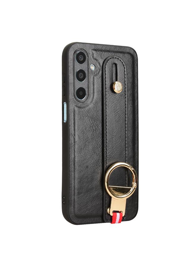 اس-توب جراب خلفي من الجلد لهاتف Samsung Galaxy M35 5G مع سوار معصم - Image 4