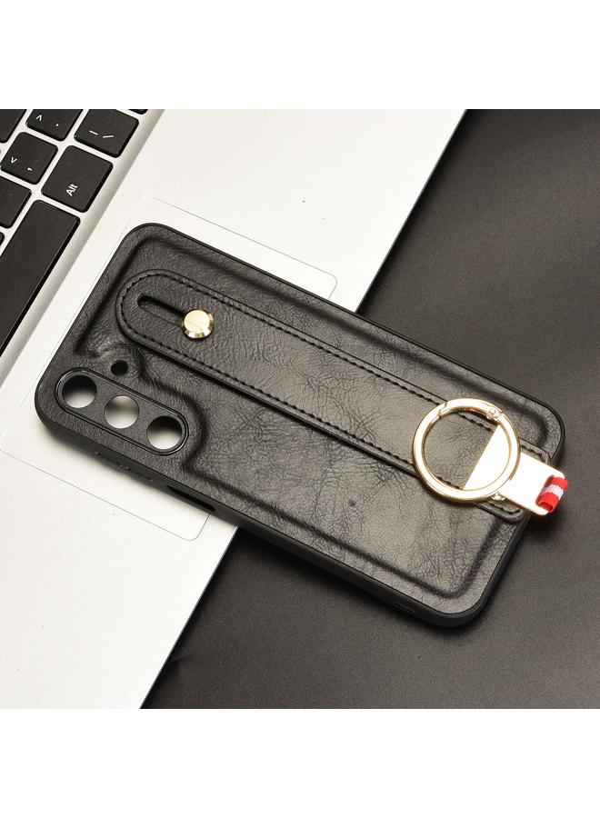 اس-توب جراب خلفي من الجلد لهاتف Samsung Galaxy M35 5G مع سوار معصم - Image 2