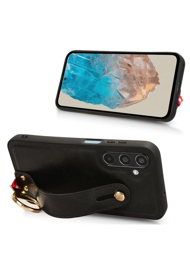 اس-توب جراب خلفي من الجلد لهاتف Samsung Galaxy M35 5G مع سوار معصم - Image 5