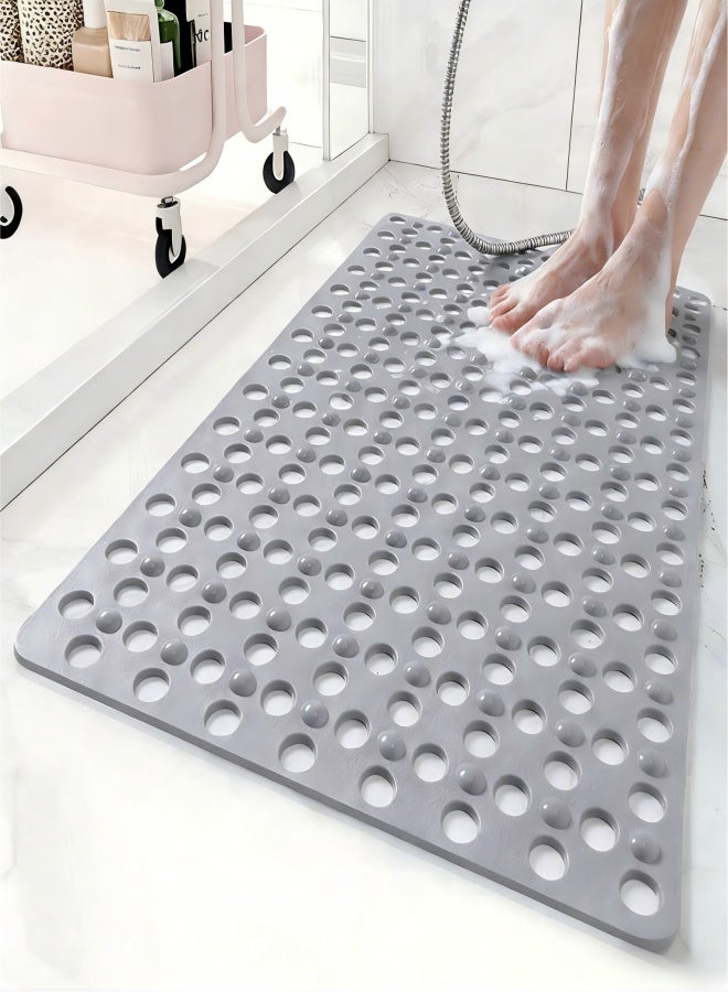 Non-Slip Bathtub Mat 31.5"x17.7" - 200+ Suction Cups, Quick-Dry PVC Shower Mat with Drain Holes - Slip Resistant for Bathroom, Machine Washable Grip Mat - Image 2