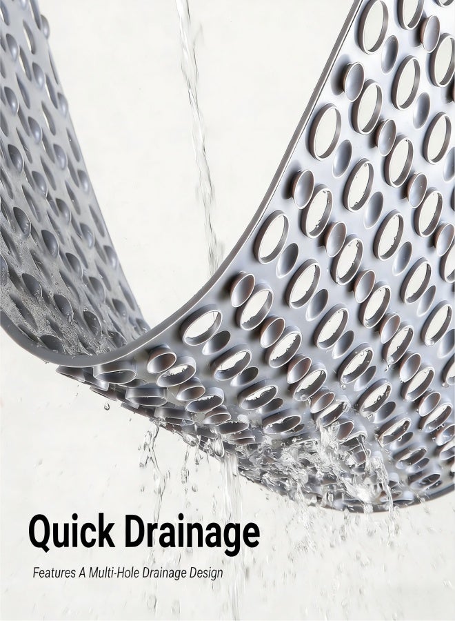 Non-Slip Bathtub Mat 31.5"x17.7" - 200+ Suction Cups, Quick-Dry PVC Shower Mat with Drain Holes - Slip Resistant for Bathroom, Machine Washable Grip Mat - Image 4