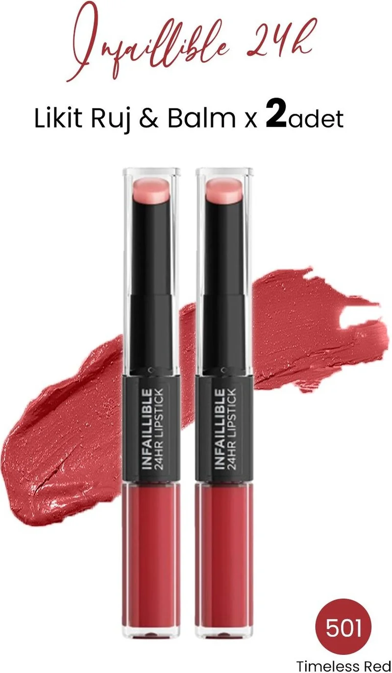 L'Oréal Paris - invalid brand Loreal Paris Infaillible 24h Liquid Lipstick & Balm 501 Timeless Red